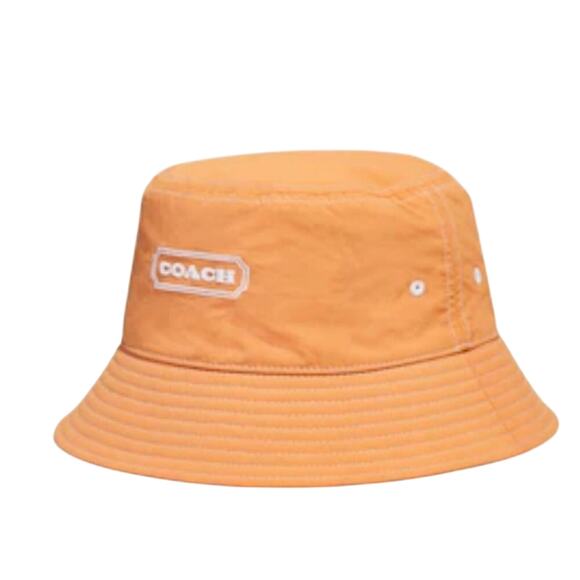 COACH BUCKET HAT WITH COACH PATCH IN COLOR FADED ORANGE - Picture 1 of 1